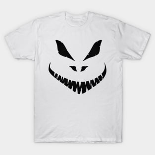 Halloween Scary Face Black T-Shirt